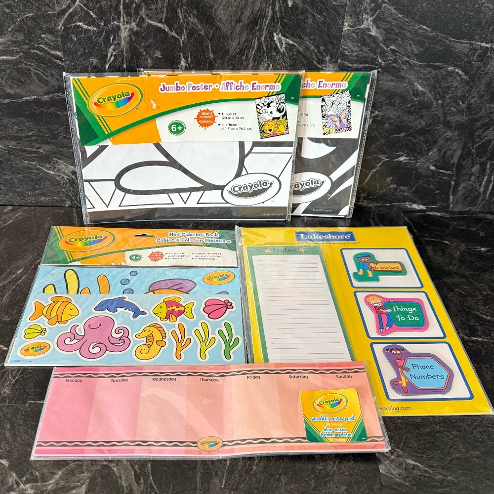 Coloring, Stickers, Notepad and Weekly Note Pad